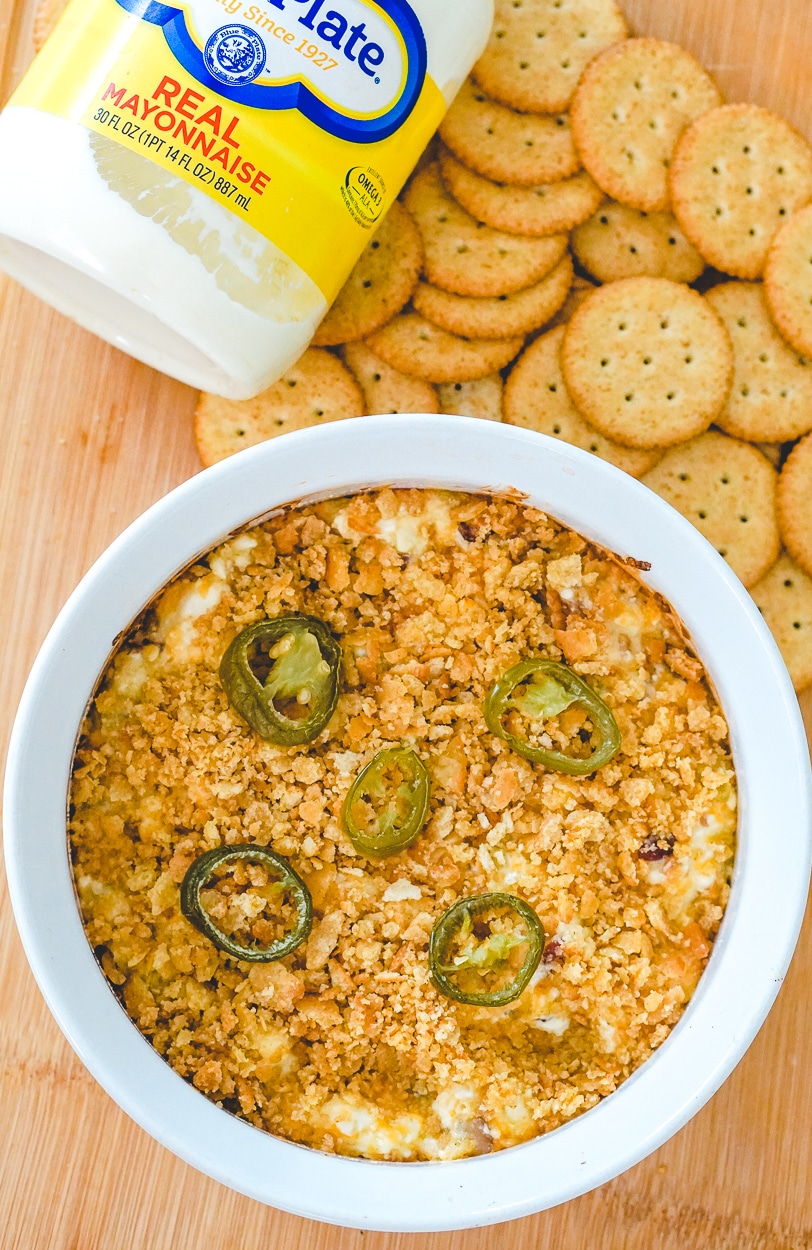 Jalapeno Popper Dip made with Blue Plate mayo