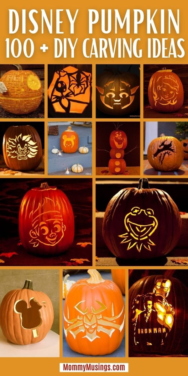 100+ Disney Pumpkin Stencils and Disney Pumpkin Carving Templates