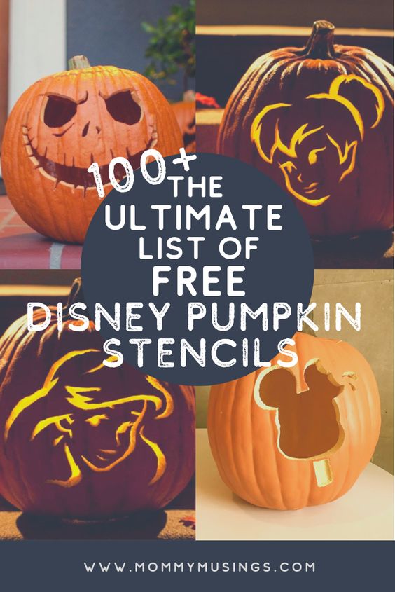 The Ultimate List of Disney Pumpkin Stencils | Free Disney Pumpkin Carving Templates 