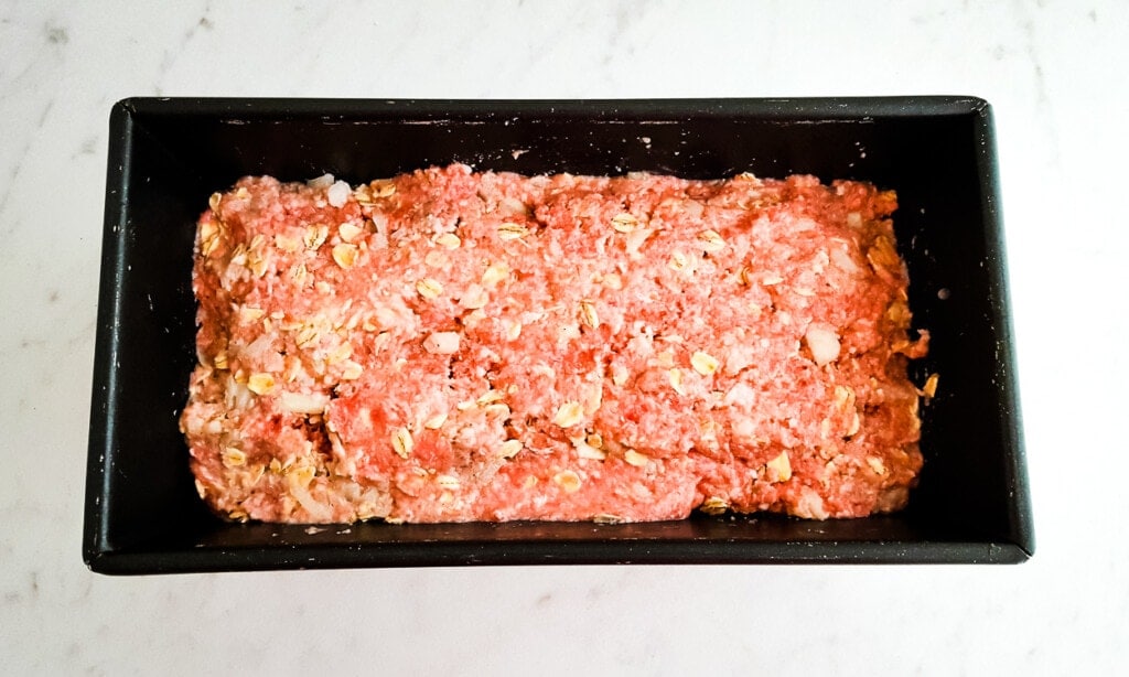 brown sugar meatloaf in pan