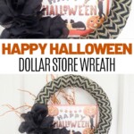 Halloween wreath collage