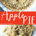 photo collage of homemade apple pie