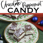 plate of chocolate peppermint candy