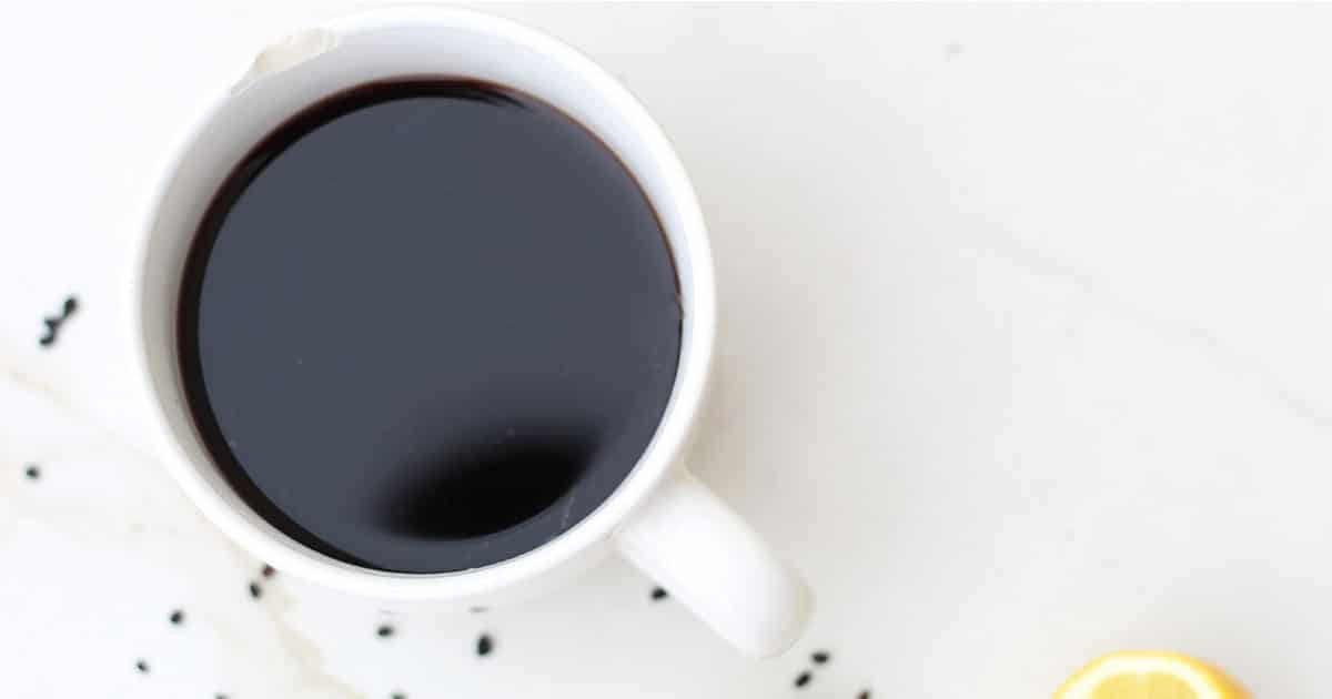 overhead view of elderberry tea recipe