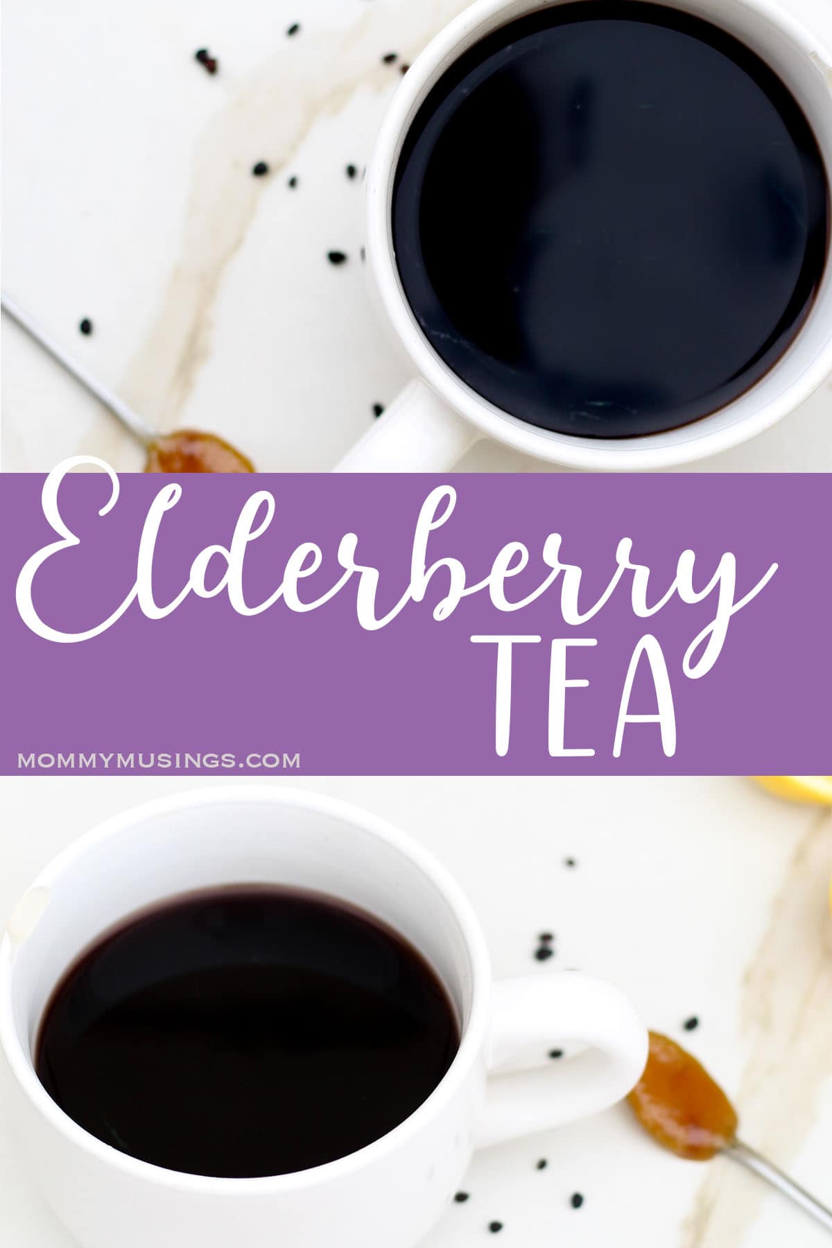 elderberry tea photo collage