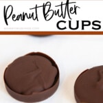 closeup of homemade peanut butter cups