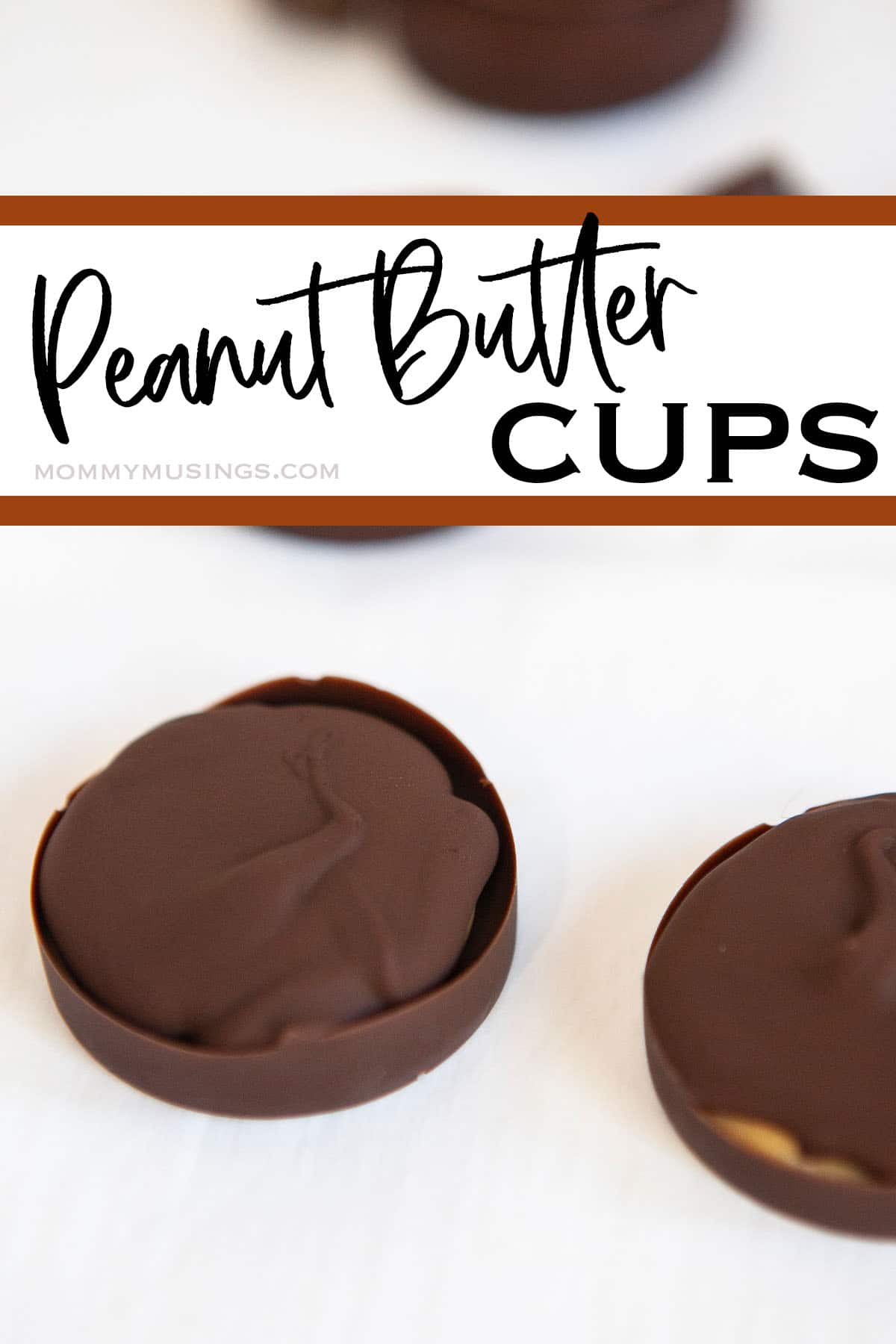 closeup of homemade peanut butter cups