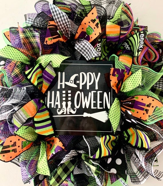 Wreath Kit Happy Halloween Wreath Kit | Etsy