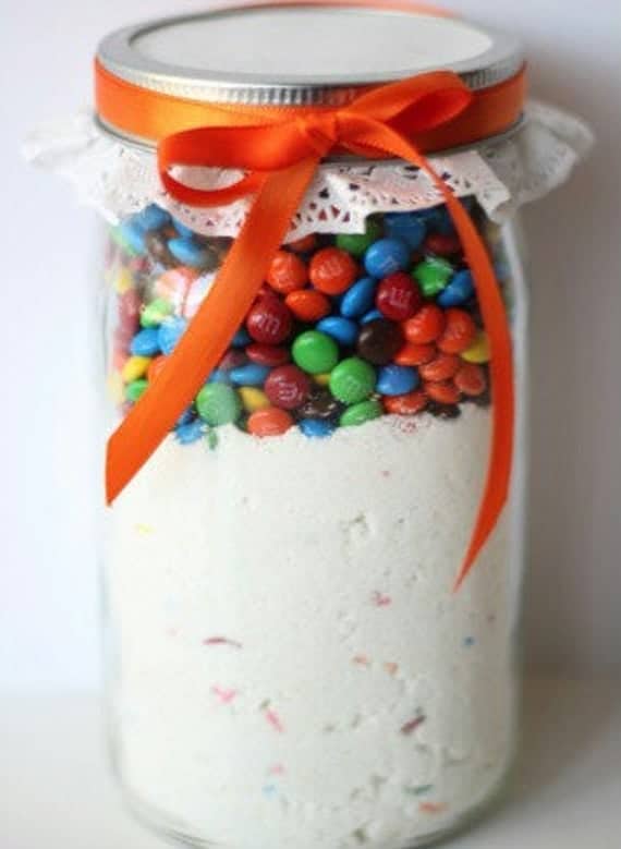 M&M Funfetti Cookies in a Jar