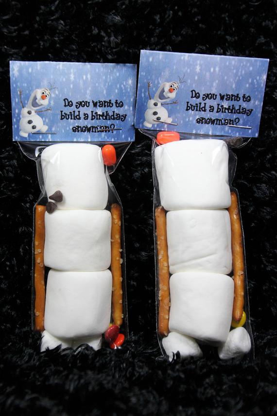 Olaf from frozen party favor birthday Marshmallows | Etsy