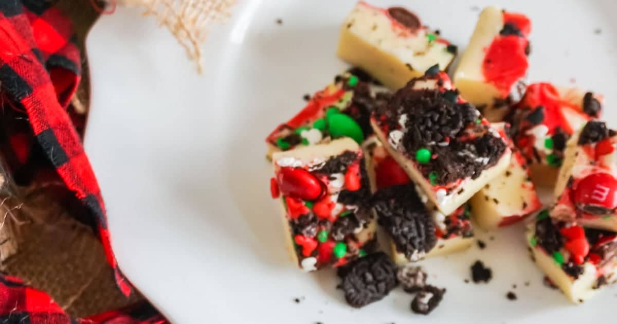 christmas mickey fudge on a plate