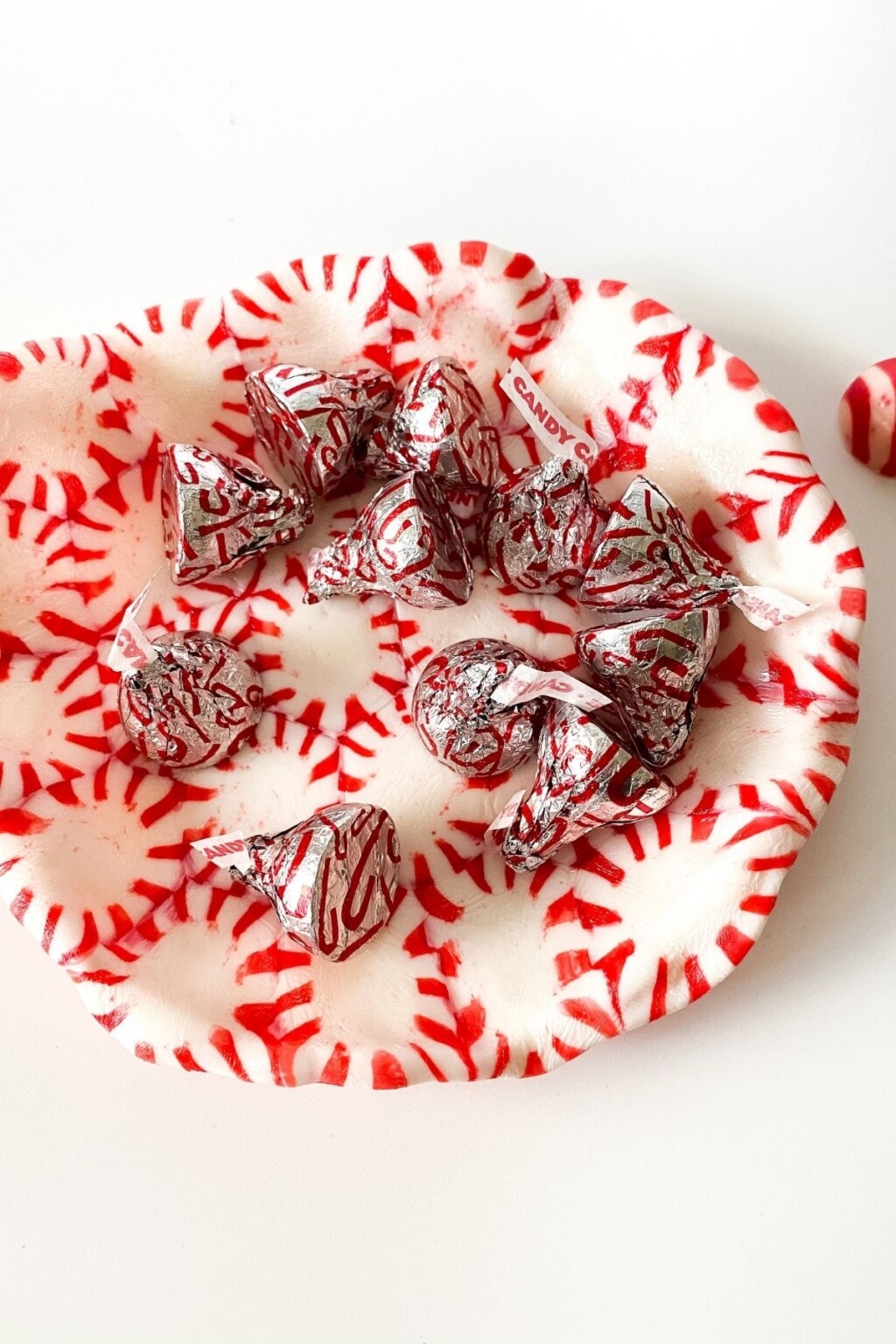 Festive DIY Peppermint Candy Bowls or Serving Dish