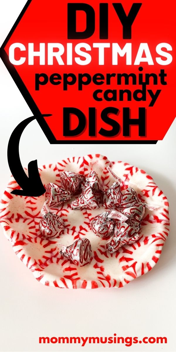 Festive DIY Peppermint Candy Bowls or Serving Dish