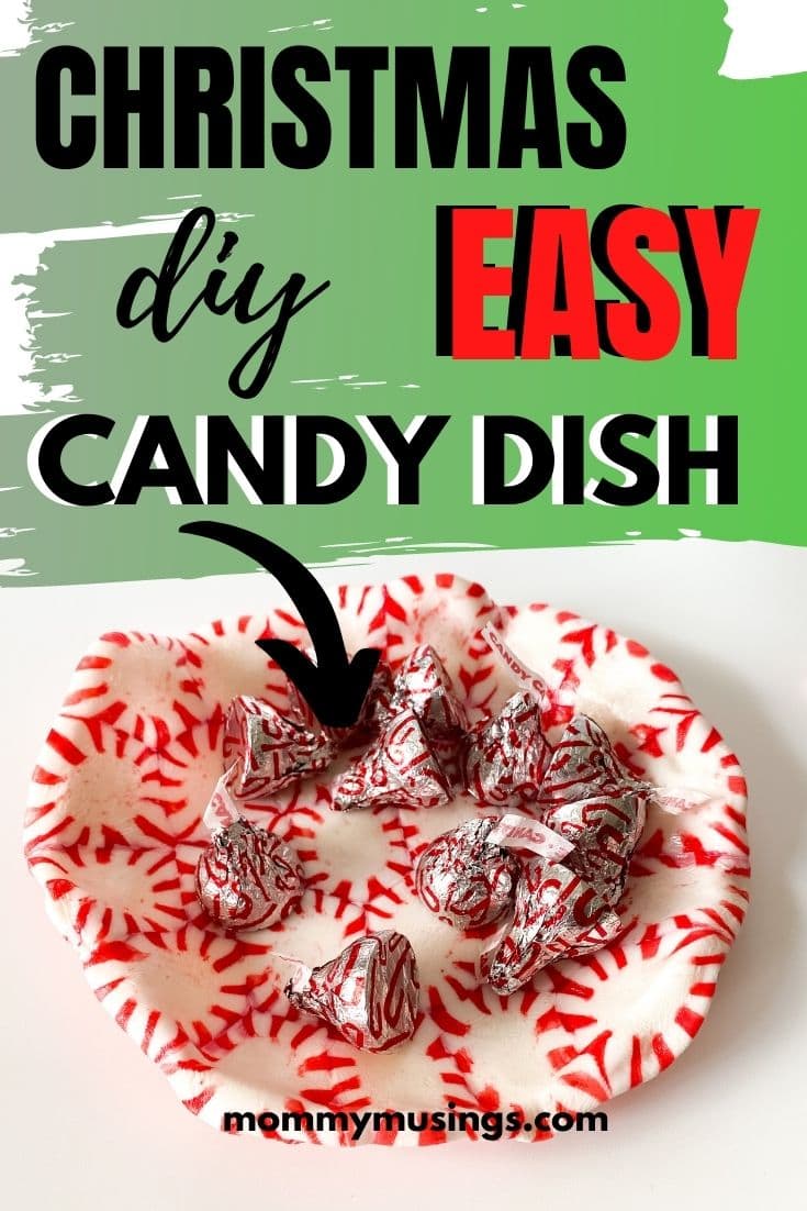 Festive DIY Peppermint Candy Bowls or Serving Dish