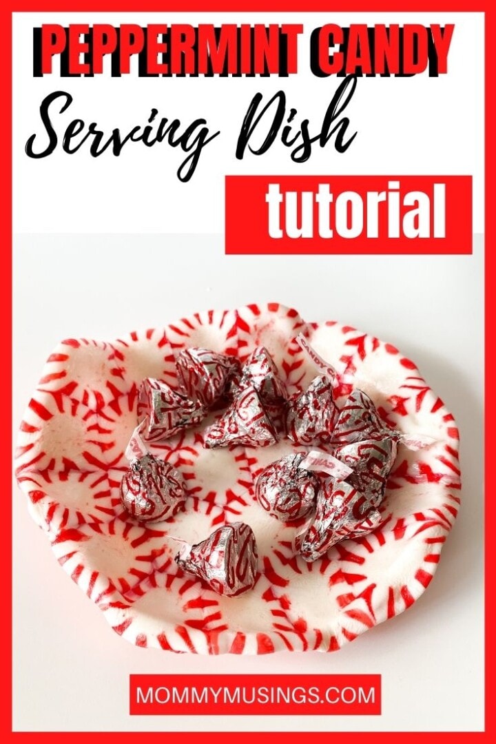 Festive DIY Peppermint Candy Bowls or Serving Dish