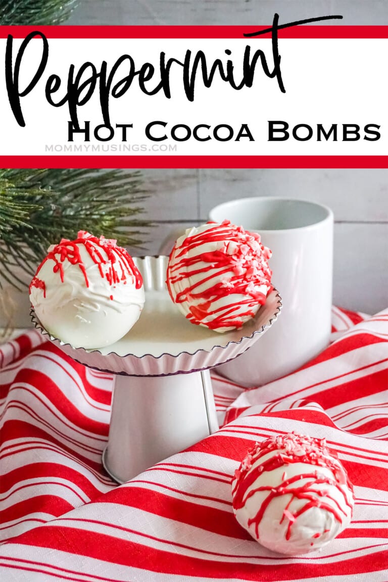 10-Minute Peppermint Hot Cocoa Bombs