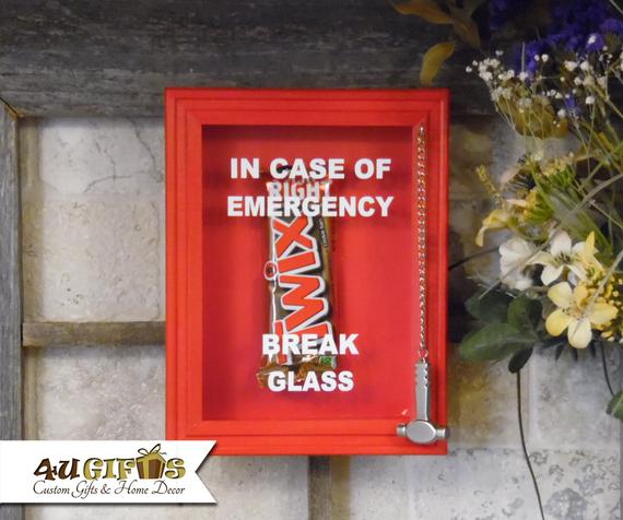 Twix In Case of Emergency Break Glass Shadow Box