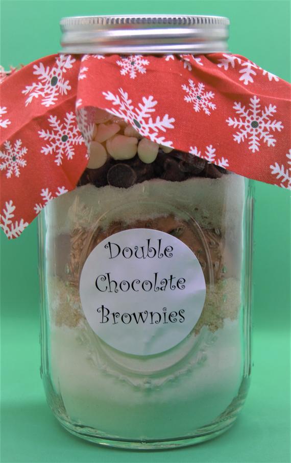 Brownie Mix in a Jar Jar Brownies Christmas Brownies | Etsy