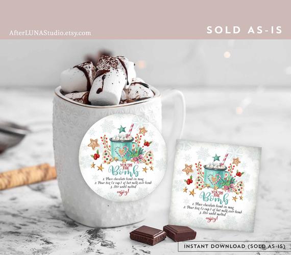 Hot Chocolate Bomb Gift Tag 