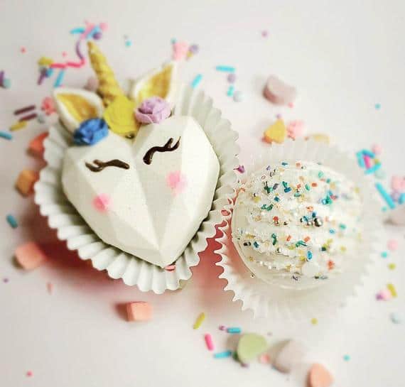 Heart Unicorn Hot Chocolate Bomb 