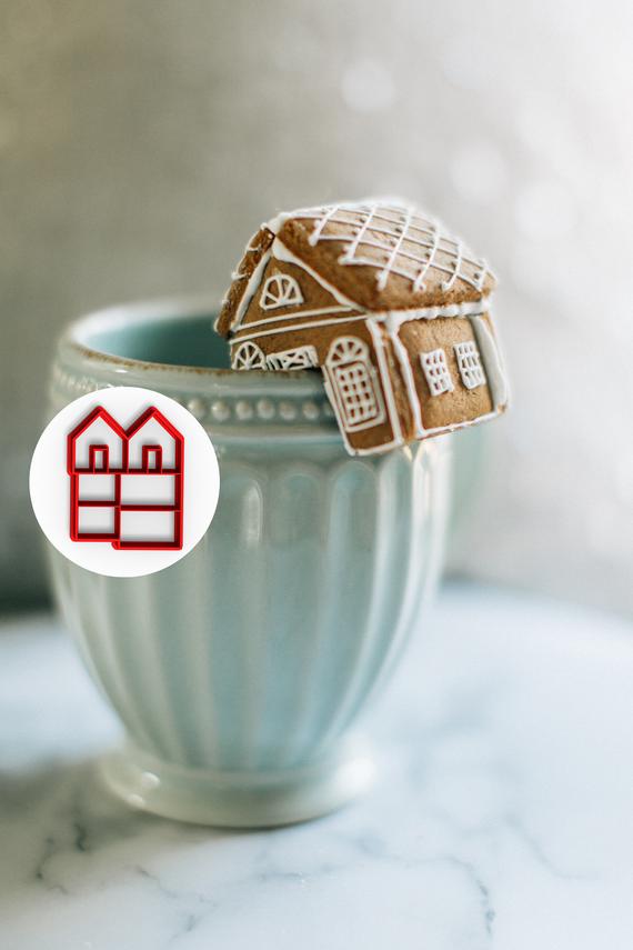 Mini Gingerbread House Mug Topper Cookie Cutter