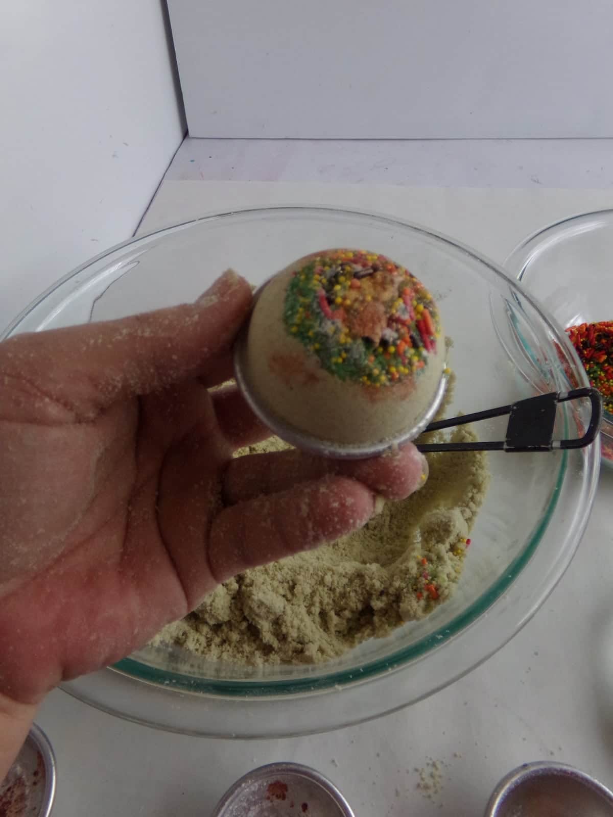 removing taco bath bombs from the molds