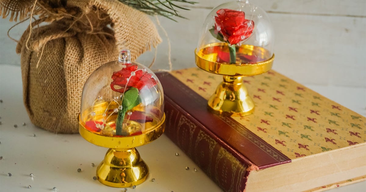 Beauty & The Beast Christmas Custom Handmade Ornament/Magnet/Dollhouse miniature 