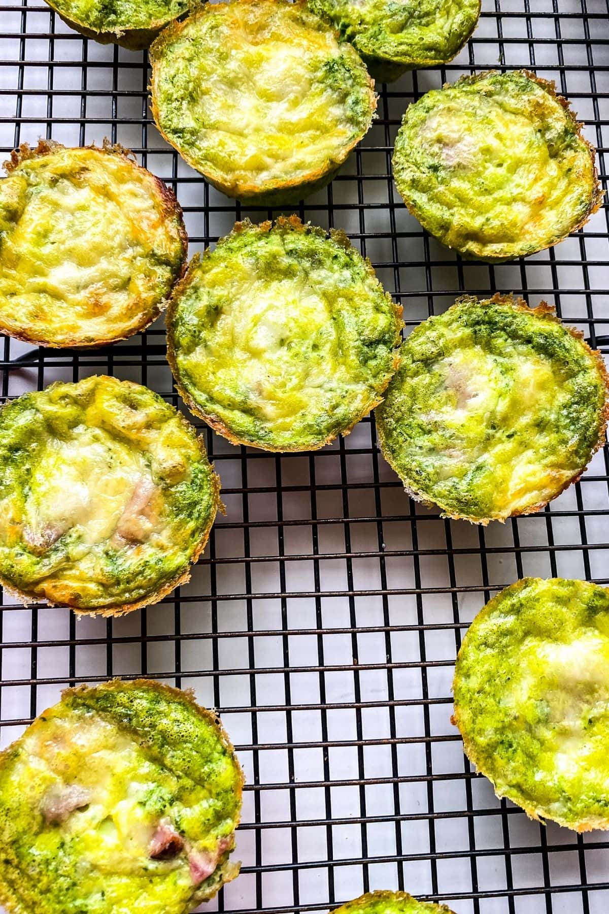 Egg muffins on cooling rack