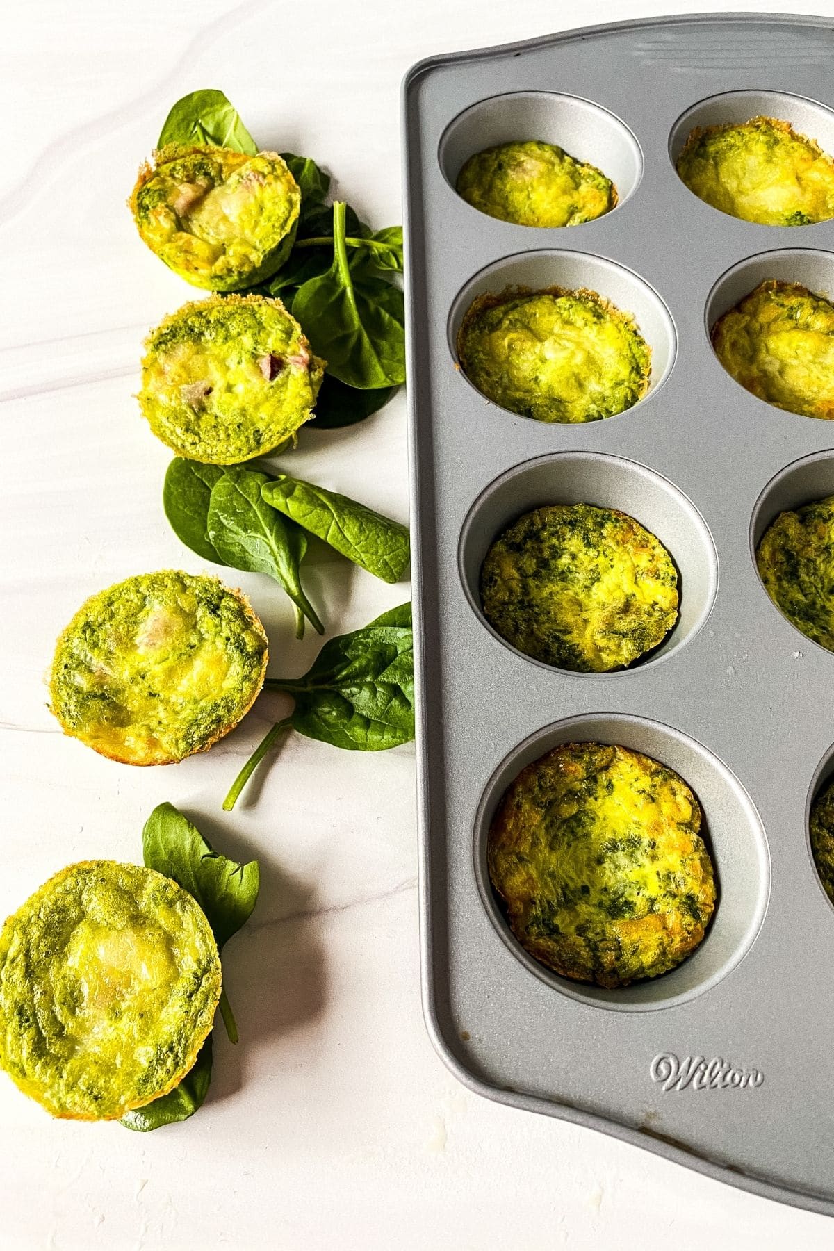 Breakfast muffins in tin