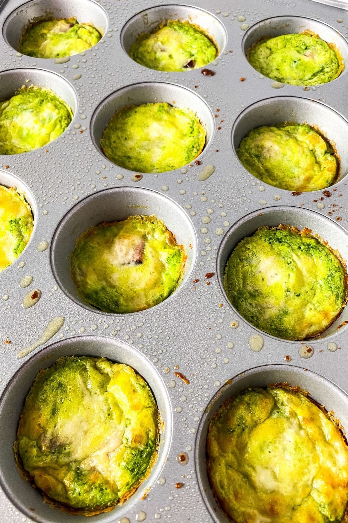 Breakfast muffins in tin