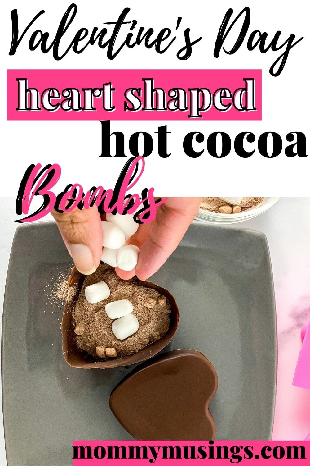 Heart hot cocoa bombs