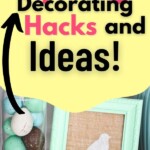 26 Easy Spring Decorating Hacks and Ideas. Underneath sits a turquoise bird stencil put on a burlpa sheet in a turqoise frame