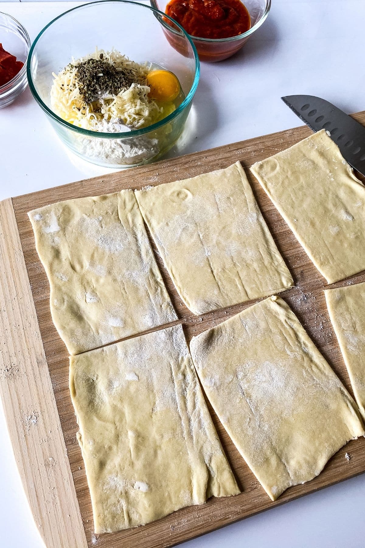 Puff pastry strips
