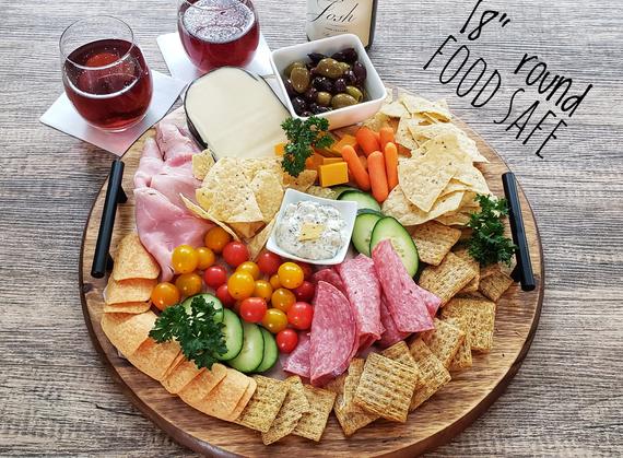 Charcuterie Board Round extra large charcuterie cheese Board | Etsy