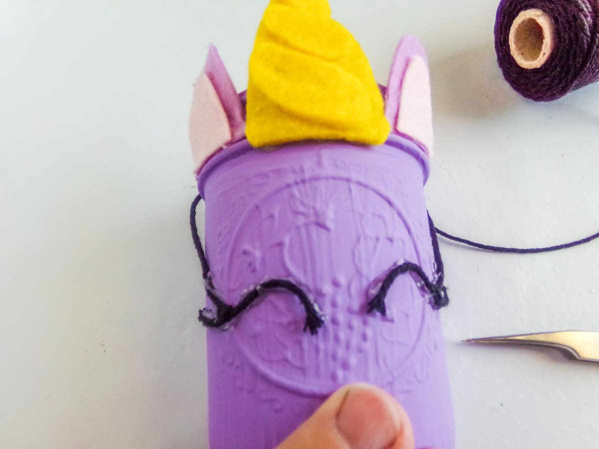 how to make eyes on a unicorn jar