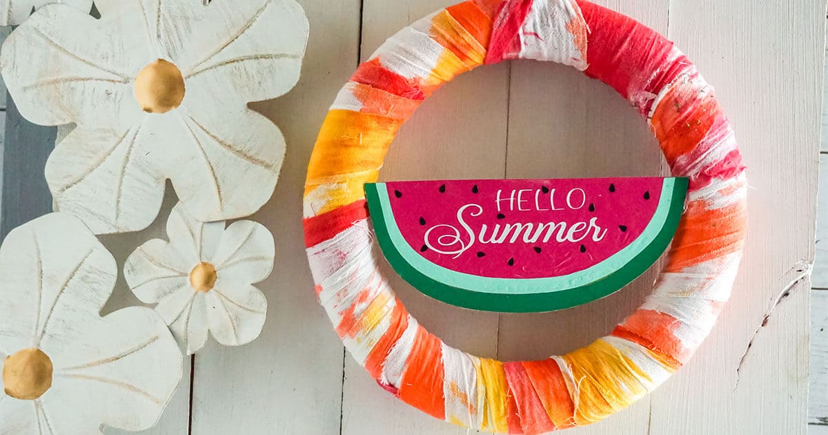 watermelon summer wreath cricut craft