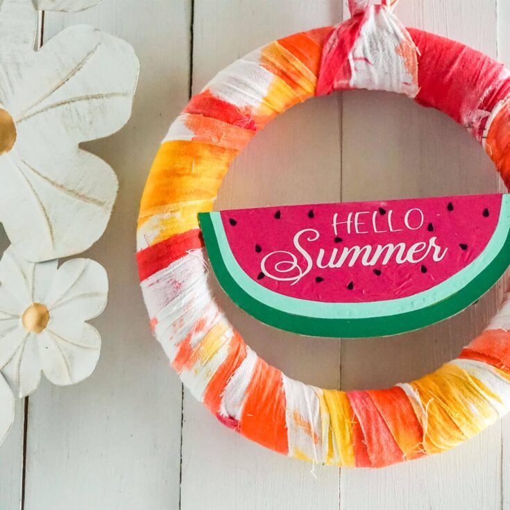 watermelon wreath cricut craft
