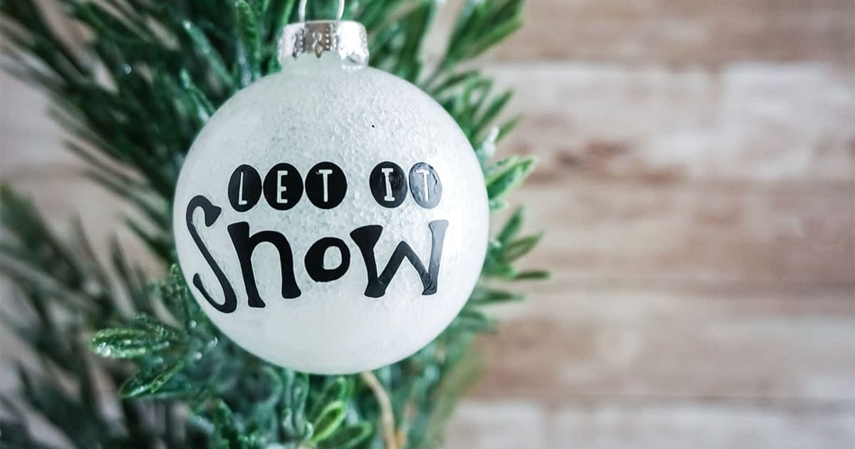 let it snow ornament cricut craft 