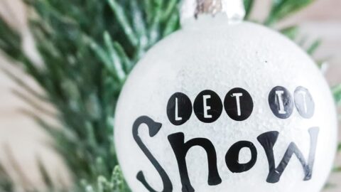let it snow ornament cricut craft