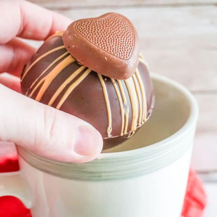 reeces candy hot cocoa bombs