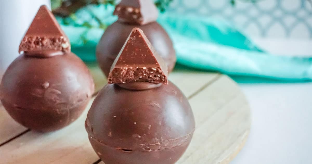 toblerone hot cocoa bombs