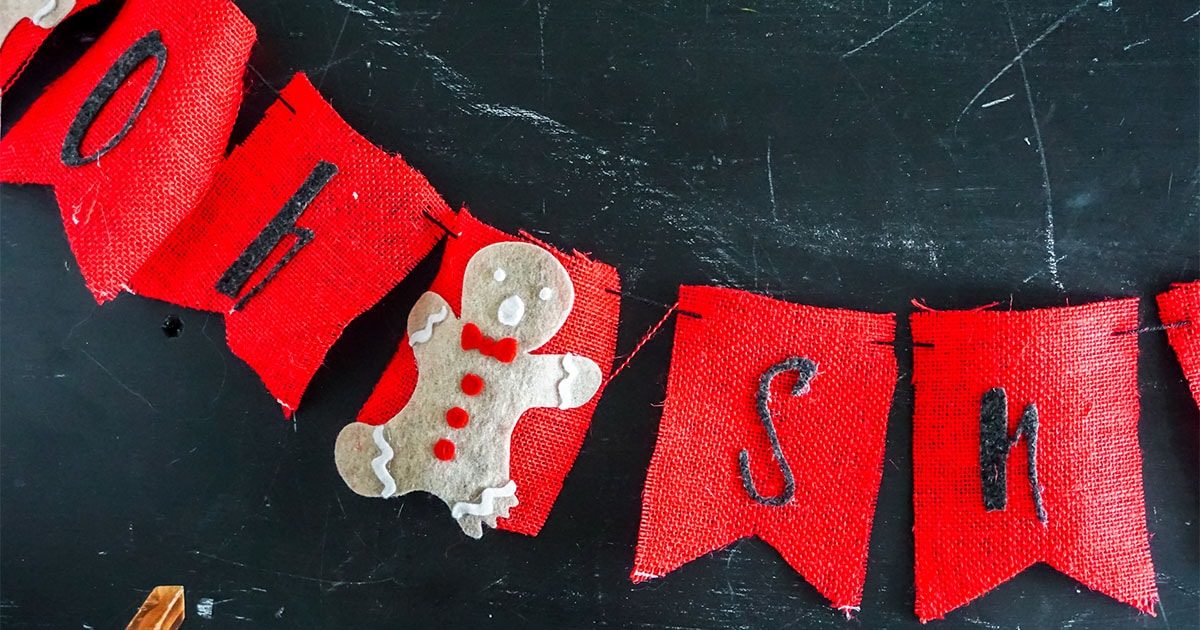 gingerbread man garland