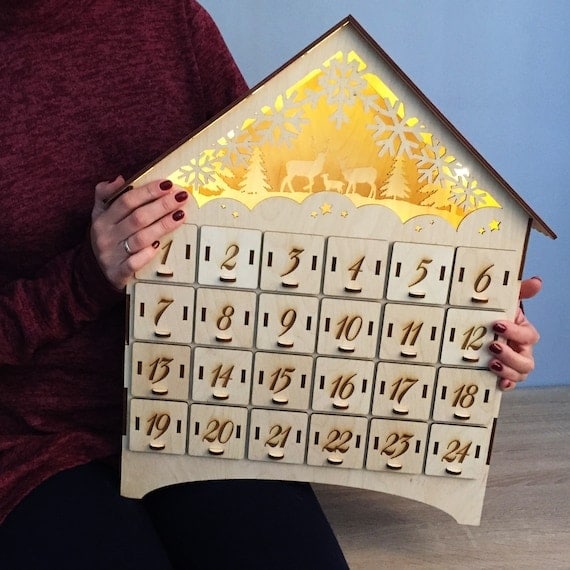 Personalized Christmas Wooden Advent Calendar