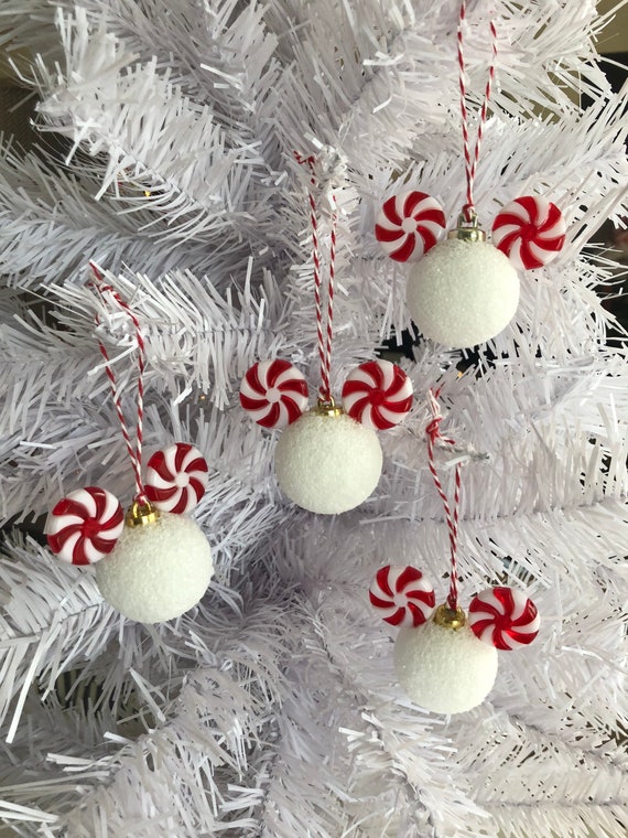 Mini Peppermint Mickey Christmas Ornaments