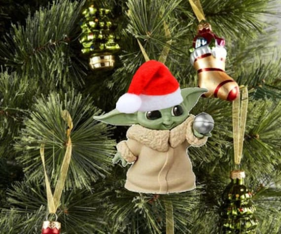 Baby Yoda Santa Christmas Ornament