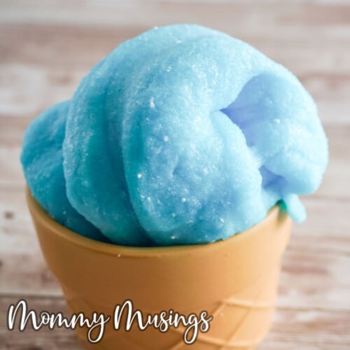 blue raspberry icee slime in a cup