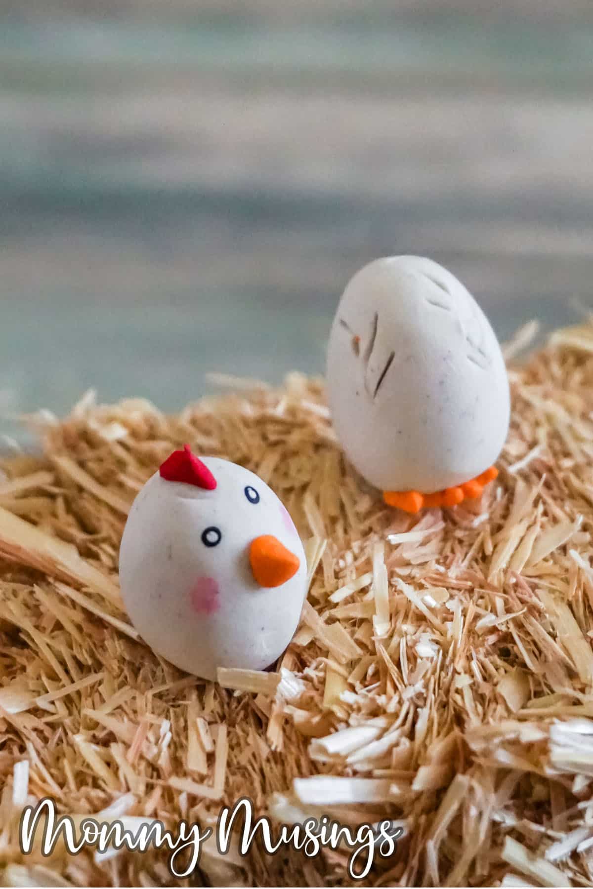 polymer clay chicken and egg best friend charm set