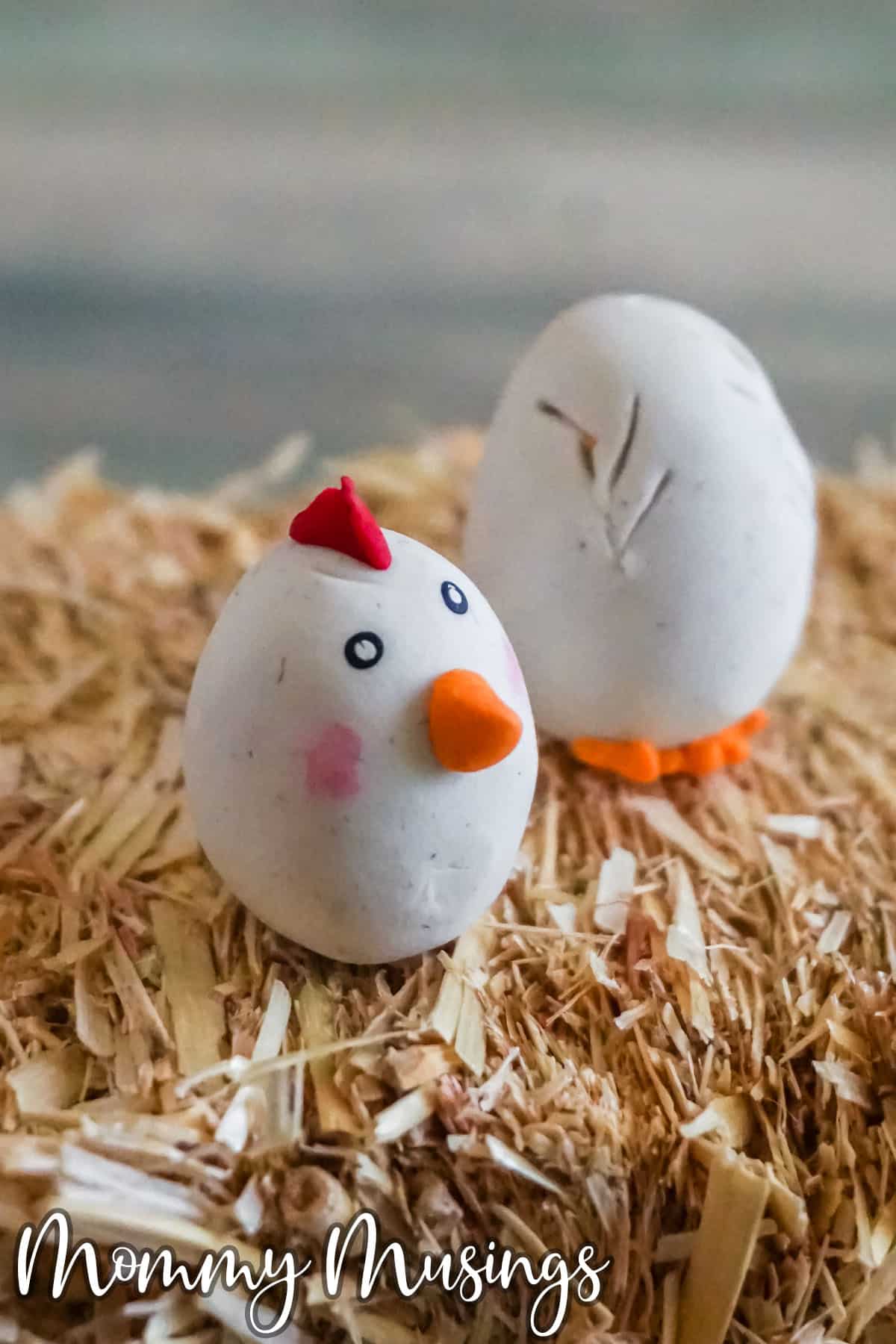chicken and egg best friend charm set from clay