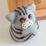 closeup of easy teen craft clay kitten