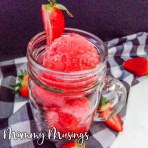 easy strawberry sorbet